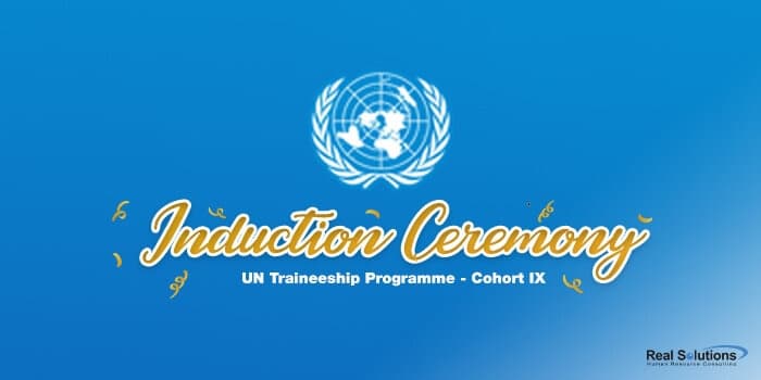 Induction ceremony facilitated by Real Solutions for 47 trainees