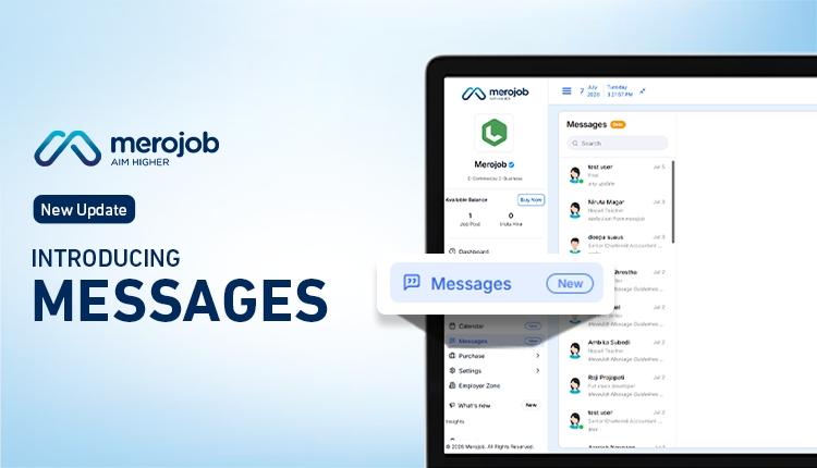New Update: Introducing Messages on Merojob