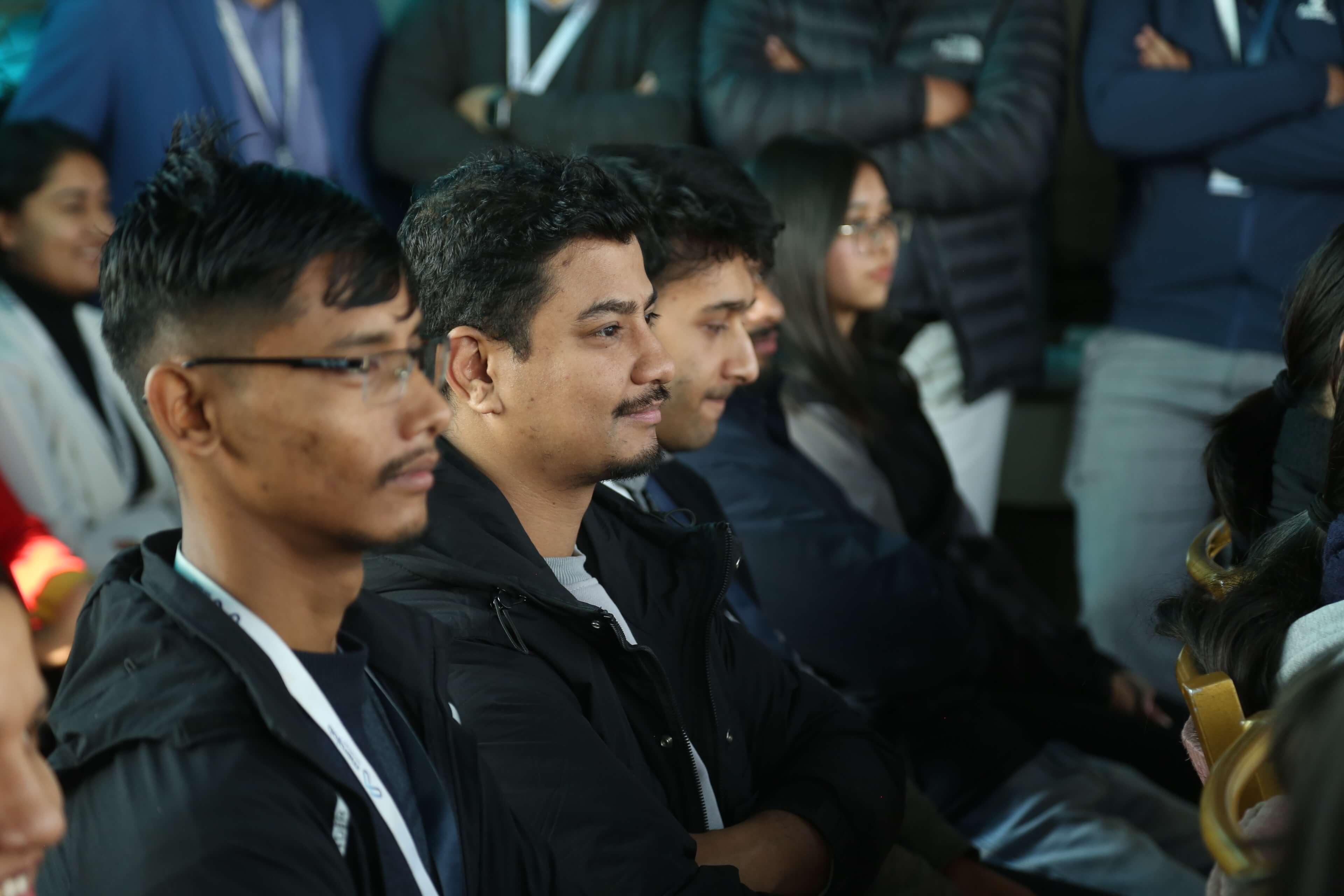 Team gathering in office