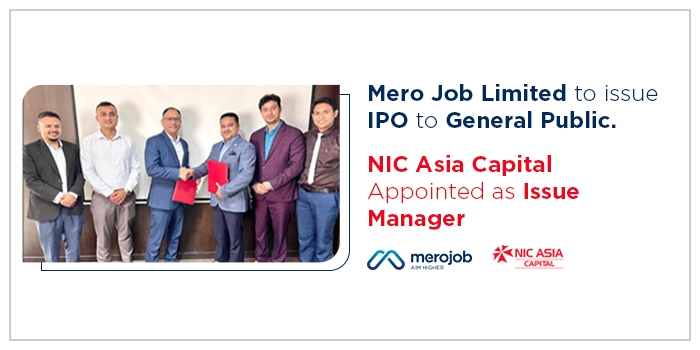 Mero Job Limited to issue IPO to General Public, NIC Asia Capital Appointed as Issue Manager