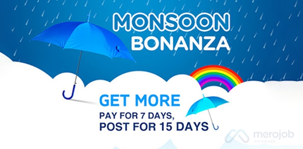 merojob Monsoon Offer is on!