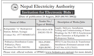 Invitation For Electronic Bids For Supply, Installation, And Commissioning Works