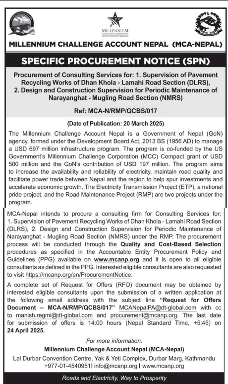 Invitation for Bids for Procurement of Services
