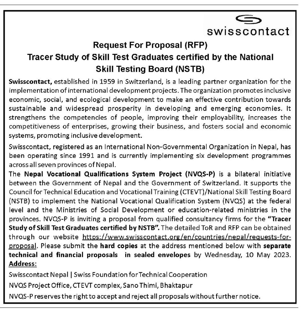 "Tracer Study of Skill Test Graduates certified by NSTB"