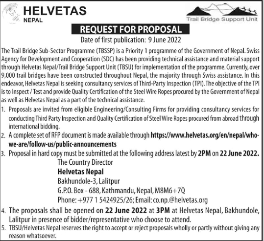 The Trail Bridge Sub-Sector Programme (TBSSP)