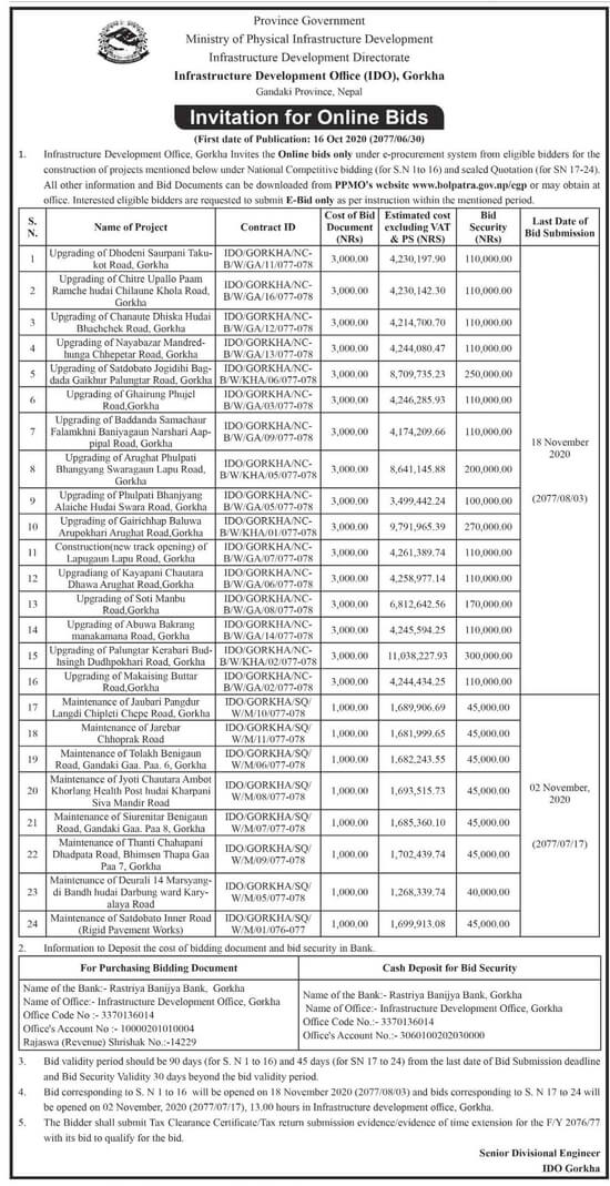 Infrastructure Development Directorate