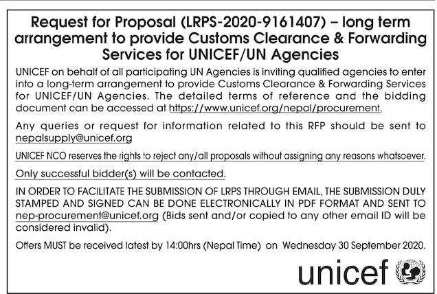 Customs Clearance & Forwarding Services for UNICEF/UN Agencies