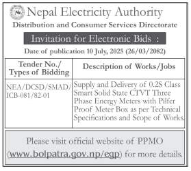 Invitation For Bids For Supply And Delivery Of Smart Solid State Ctvt Three Phase Energy Meters