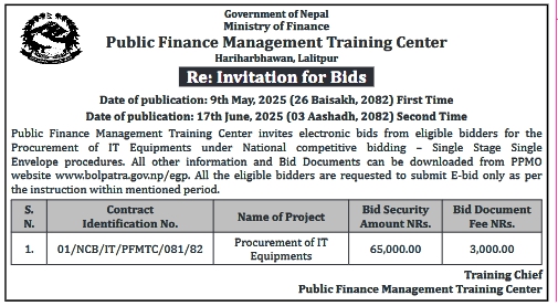 Invitation for Sealed Bids for Procurement of IT Equipment