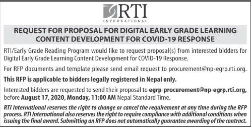 Digital Early Grade Learning Content Development for COVID-19 Response.