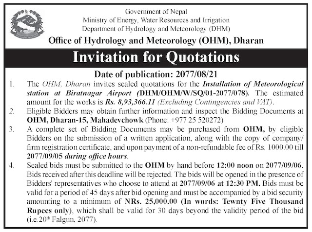 Installation of Meteorological Station