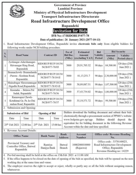 Upgrading of Road