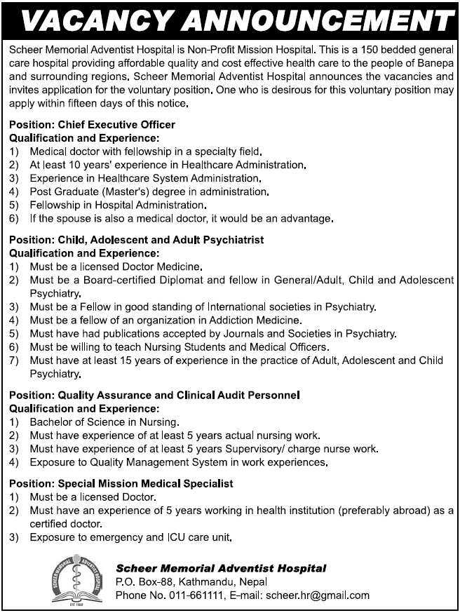 Chief Executive Officer