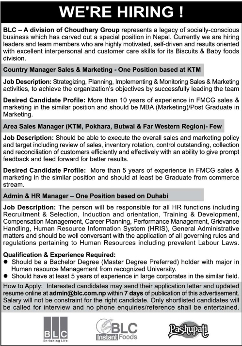 Manager Sales & Marketing