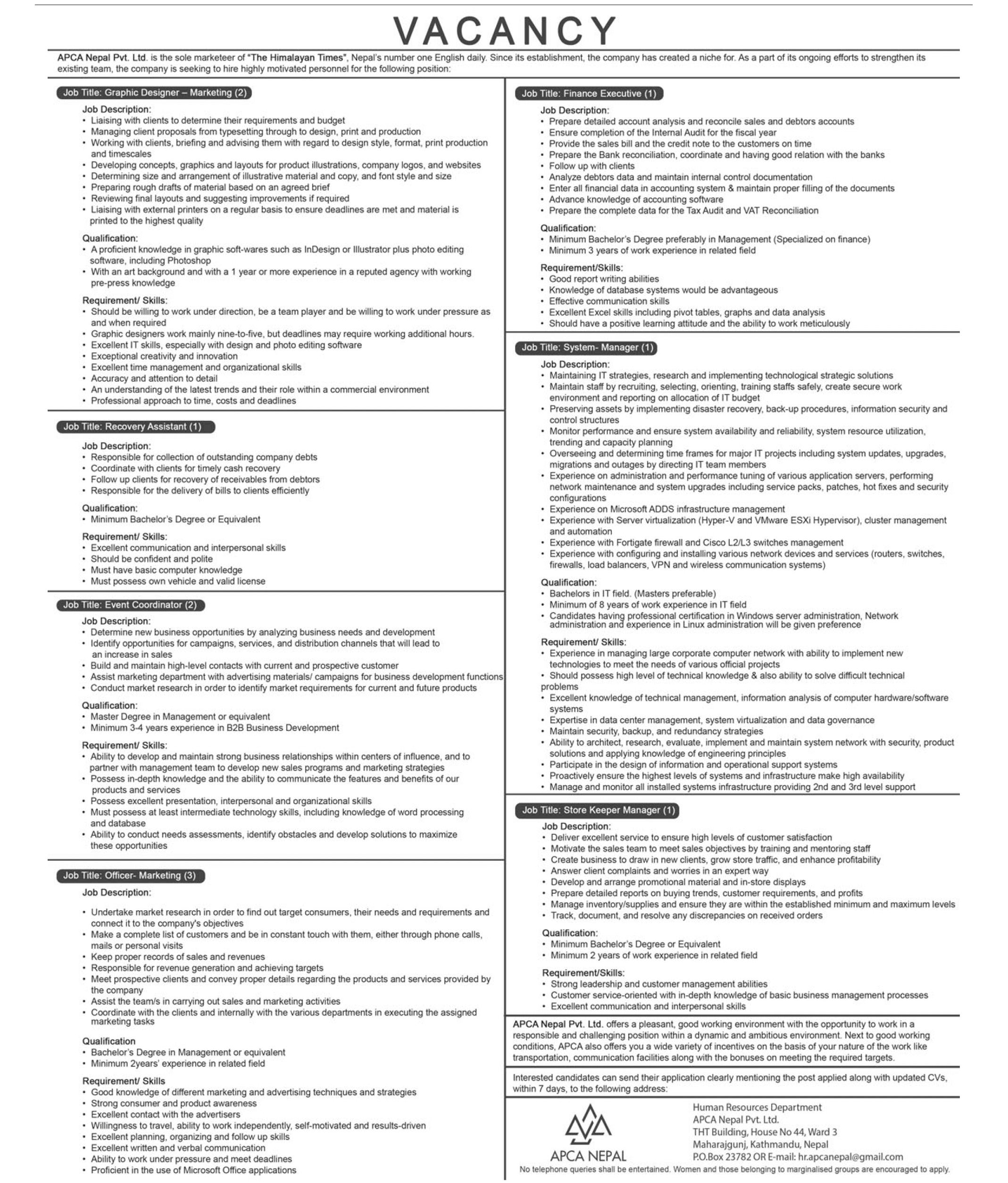 Officer- Marketing