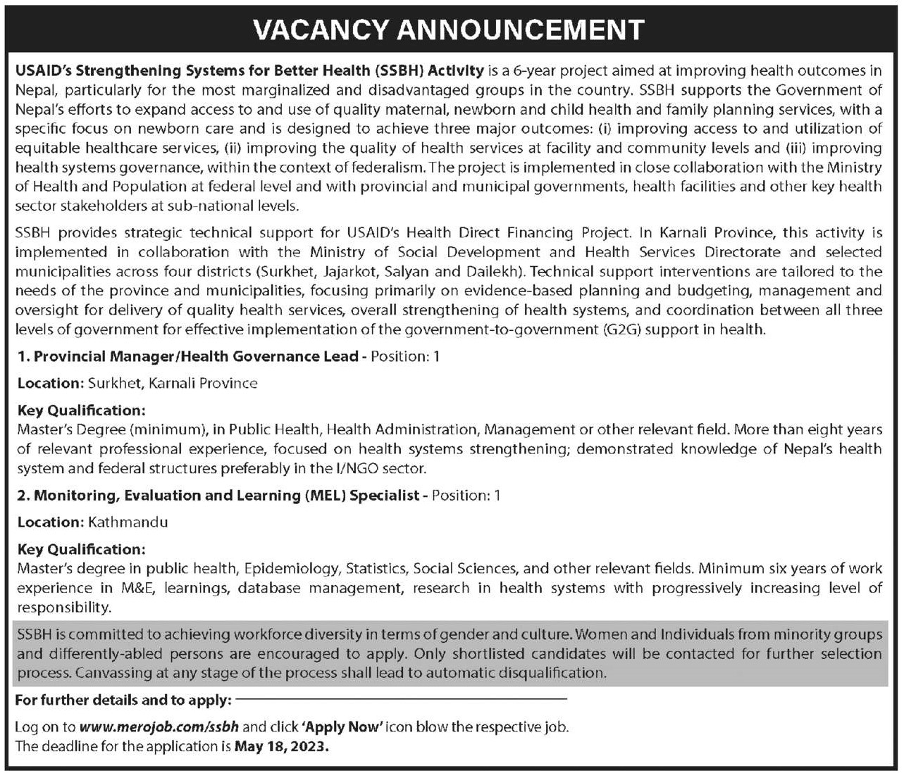 Provincial Manager