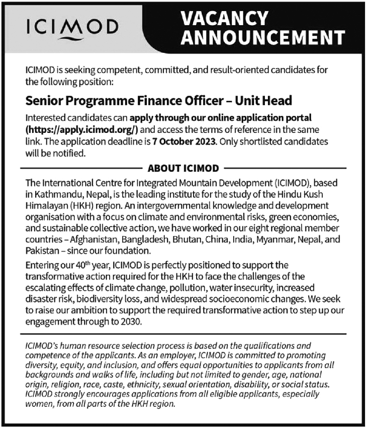 Senior Programme Finance Officer