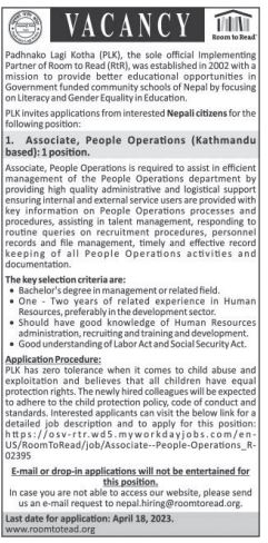 Associate, People Operations