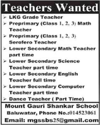 Lower Secondary Computer Teacher