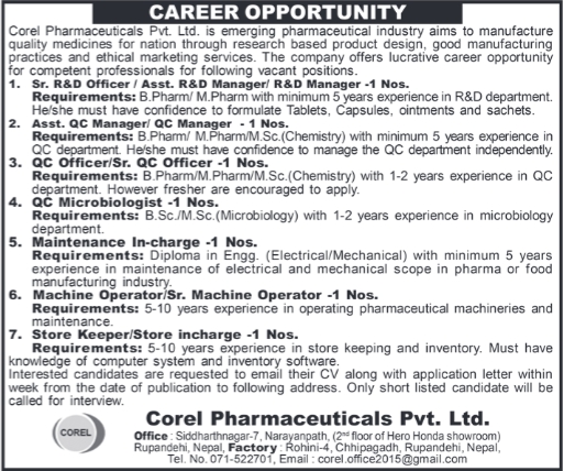 QC Officer/Sr. QC Officer