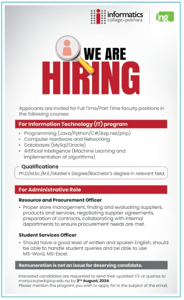 Resource and Procurement Officer