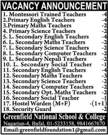 Lower Secondary Nepali Teachers