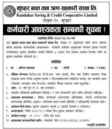 Senior Assistant