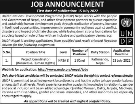 Project Coordinator (Business & Human Rights)