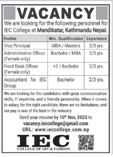 Accountant for IEC Group