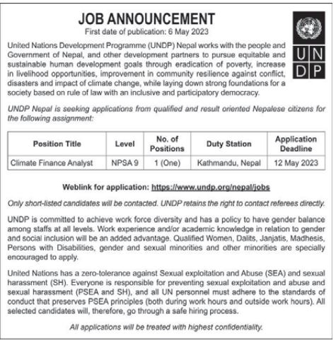Climate Finance Analyst