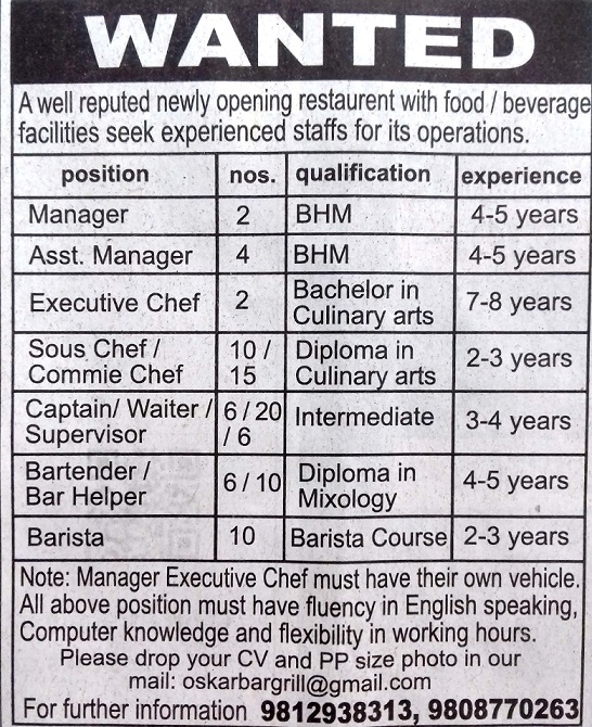 Me near job vacancy Kathmandu