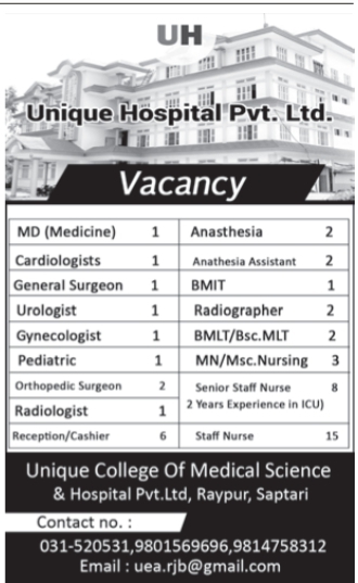 Senior Staff Nursing