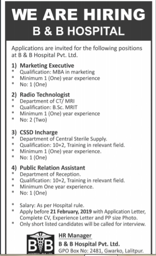 CSSD Incharge