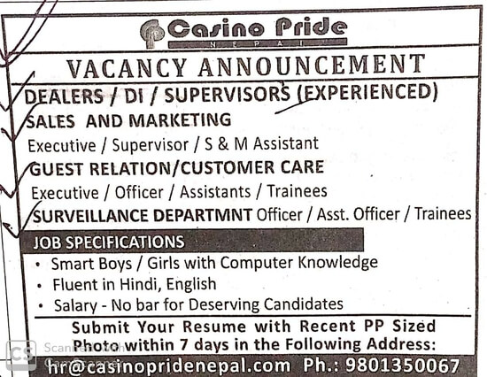 Guest Relation/ Customer Care (Executive/Officer/Assistant/Trainees)