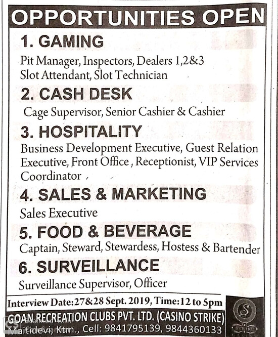 Grandwest Casino Job Vacancies