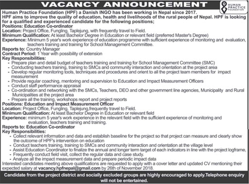 Education And Impact Management Officer