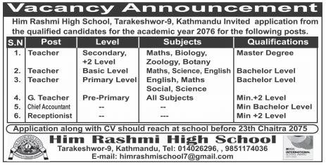 Secondary and Intermediate Level Teachers
