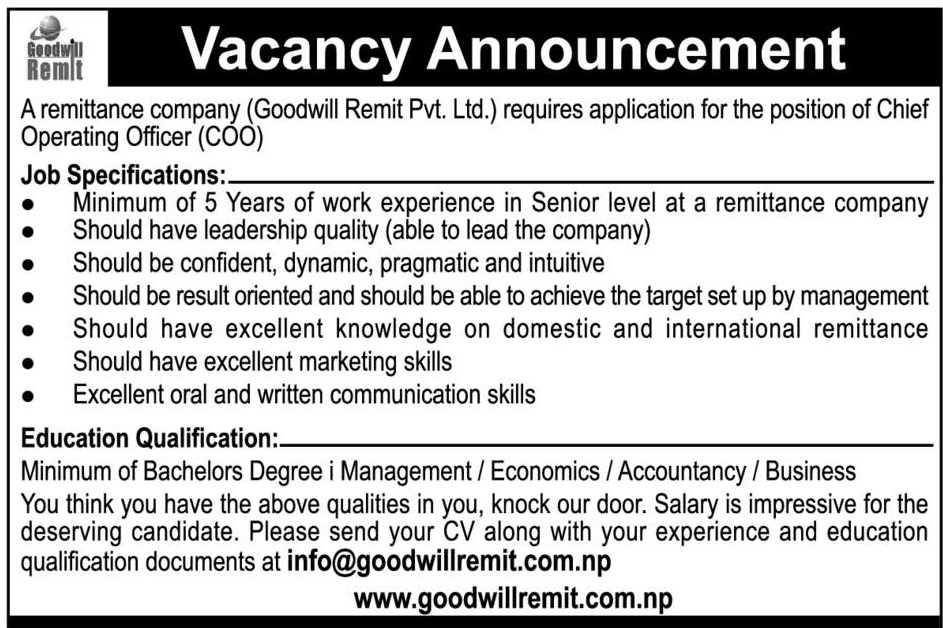 Chief Operating Officer (COO)