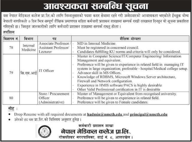 Associate Professor/ Assistant professor/ Lecturer