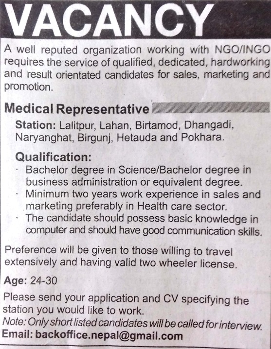 Medical Representative
