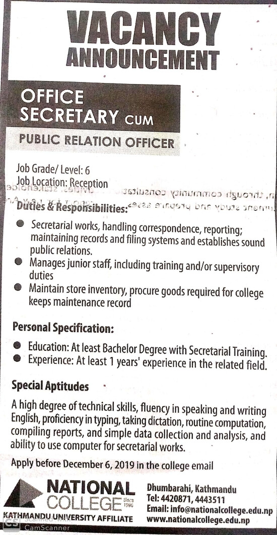 Public Relation Officer