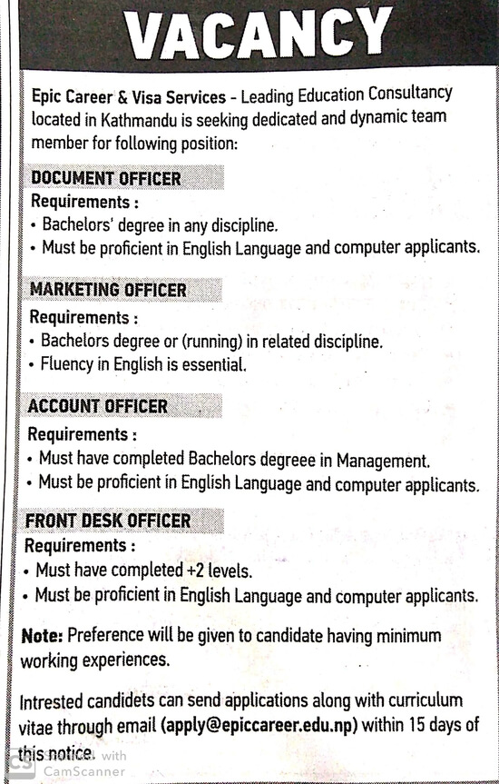Marketing Officer