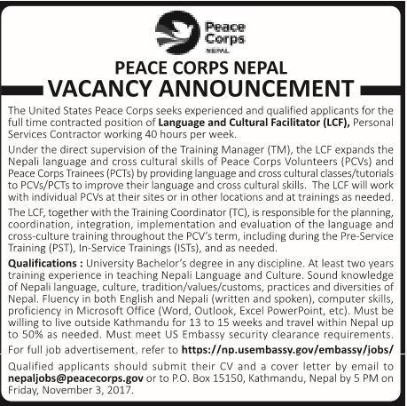 Language and Cultural Facilitator (LCF)