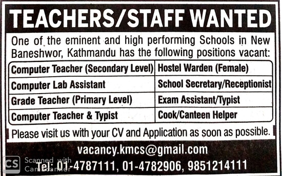 Exam Assistant/Typist