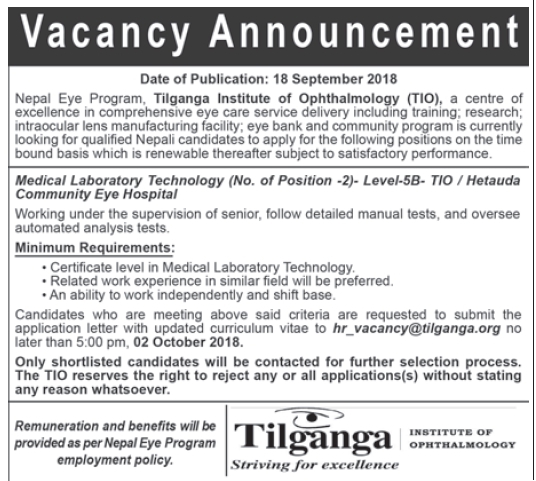 medical-laboratory-technology-job-vacancy-in-nepal-tilganga-institute