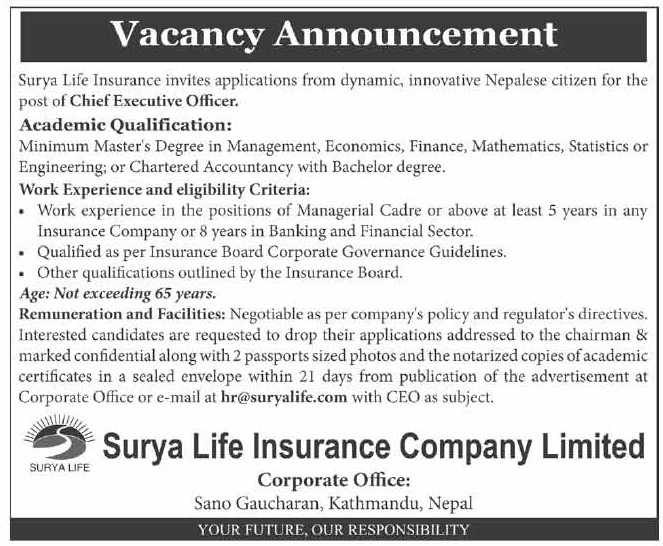 Chief Executive Officer