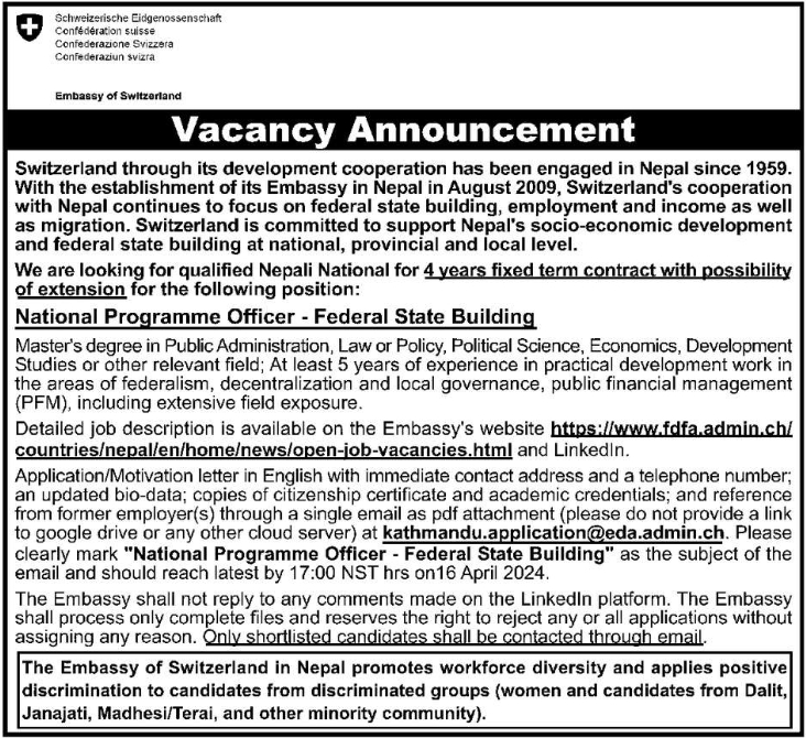 National Programme Officer