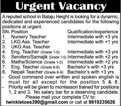 UKG Ass. Teacher