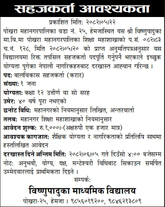 Child Development Facilitator