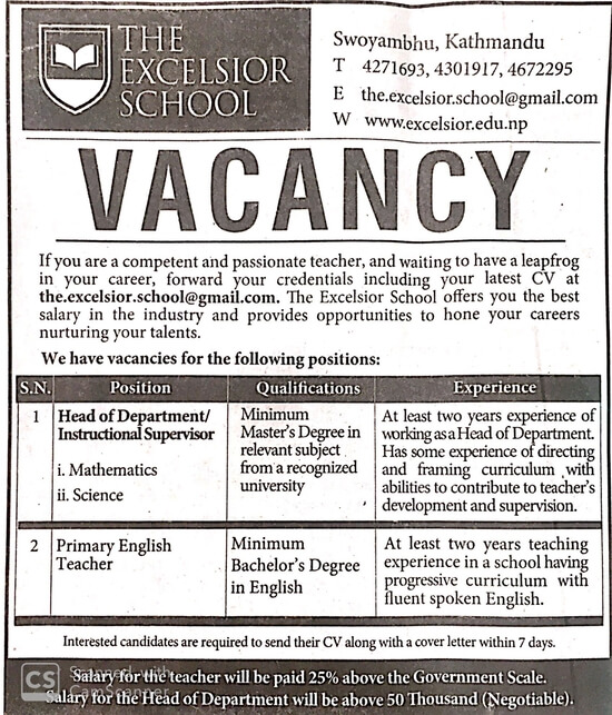 In english vacancy job Work in